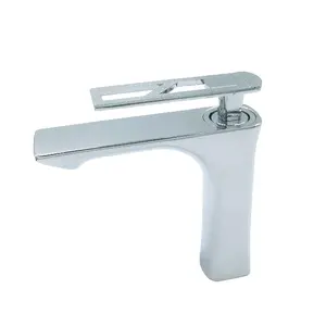 New Design Hot And Cold Chromed Plated Tube Single Hole Bathroom Basin Mixer Taps Tap Faucet Sanitary Ware
