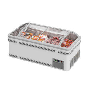 <span class=keywords><strong>Ice</strong></span> <span class=keywords><strong>Cream</strong></span> Shop Porte en verre incurvé noir Crème glacée 850 litres Coffre Congélateur Réfrigérateurs Prix - Product Image 5