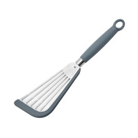Spatule à steak de poisson en silicone en acier inoxydable avec manche en bois