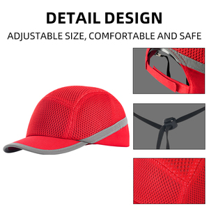 Casquettes de sécurité de style casquette de baseball pour hommes et femmes, respirantes, casques rigides avec bandes réfléchissantes, casquettes de sécurité en gros - Product Image 3