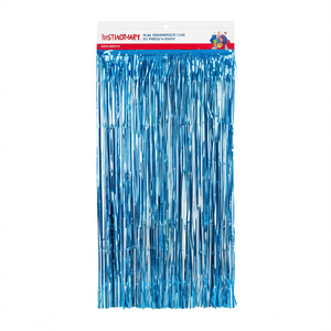 Tenda di Lamettoni Blu LastiNOTMARY, Decorazione per Feste, Riutilizzabile, per Interni, Decorazione di Compleanno 30x60cm - Product Image 1