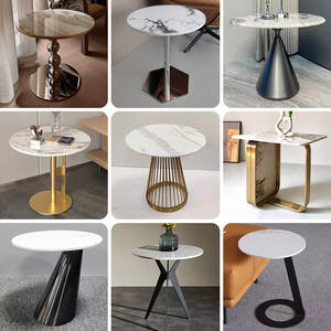 Base de Metal <span class=keywords><strong>para</strong></span> Mesa Auxiliar de Acero Inoxidable de Lujo, Soporte de Piedra de Mármol, Base de Ángulo <span class=keywords><strong>para</strong></span> Mesa de Centro - Product Image 5