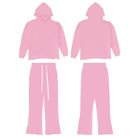 Logo personnalisé grande taille hommes ensembles broderie survêtements pour hommes joggeurs costumes 100% coton deux pièces ensembles hommes pantalons de survêtement ensembles
