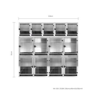 Yüksek kalite HF-505 <span class=keywords><strong>Pet</strong></span> köpek modüler kafes bankalar beyaz toz kaplama ile paslanmaz çelik veteriner araçları - Product Image 6