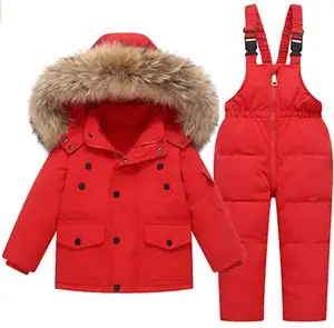 AQTQ – ensemble veste et pantalon de Ski pour enfants, coupe-vent imperméable, combinaison de neige isolée, hiver, chaud, snowboard