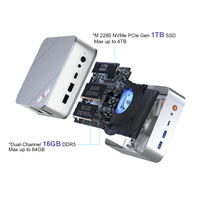 Mini PC Ninkear M8, AMD Ryzen 7 8745HS, 16 GB DDR5, SSD PCIE3.0 de 1 TB, Pantalla 4K, WiFi 6, BT5.2, Windows 11 Pro para Juegos y Oficina