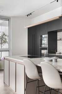 Nouvelle conception d'éléments métalliques avec terrasse en îlot pour villa, armoires de cuisine modernes, armoires de cuisine, bois, 15 ans d'usine - Product Image 4