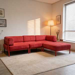 ODM 软垫绒布模块化压缩沙发 防污山间小屋客房舒适别墅公园 - Product Image 1