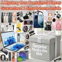 Boîte mystère surprise garantie avec smartphone inclus, 5 gadgets, montre connectée, smartphone 5G, écouteurs, batterie externe, aléatoire