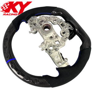 Volante deportivo de carreras estilo RPM, personalizado, de fibra de carbono y cuero sintético, con función de calefacción, para Kia Stinger Stinger GT - Product Image 3