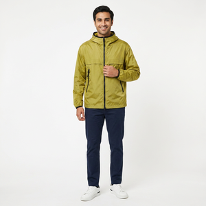 <b>Men's</b> Customizable High Street Windbreaker <b>Jacket</b> for Sports & Travel Windproof <b>Warm</b> Winter Hiking & Running Hot Sale Plain Dyed - Product Image 1