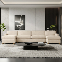 Grand ensemble de mobilier d'intérieur canapé modulaire sectionnel personnalisable à cadre intérieur en bois massif