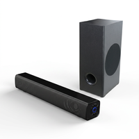 Barre de son TV 2.1 canaux Etistar avec caisson de basses pour système home cinéma sans fil à basses profondes, télécommande, OEM/ODM, en bois