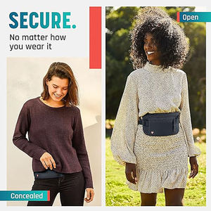 Sac de voyage dissimulé pour argent et téléphone, portefeuille de taille anti-RFID et porte-passeport pour femmes et hommes, pochette de sécurité mince antivol - Product Image 2