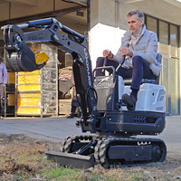 LANDWARD Livraison Gratuite Pelle de Ferme CE EPA Multifonction Mini-Pelle 0,6 Tonne Micro-Pelle Usage Domestique Petite Excavatrice 600 kg en Promotion