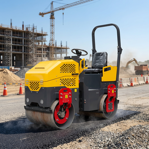 Mini-compacteur vibrant à double tambour avec <span class=keywords><strong>moteur</strong></span> Honda/<span class=keywords><strong>Loncin</strong></span>/Changfa, haute efficacité, pour le compactage de routes - Product Image 1