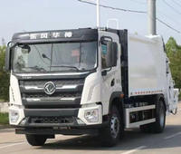 Camion compacteur à ordures diesel manuel Dongfeng 4x2 pour la gestion des déchets, avec composants essentiels : moteur, boîte de vitesses