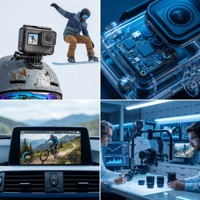 Kamera Aksi ENIG 4K EIS IMU PCB Kontrol Utama Sensor 4-Lapisan WiFi BLE GPS Tahan Air Timecode LEX-SPORT-CAM FR-4 Tg170
