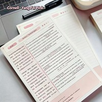 Nouveau bloc-notes Cornell Style B5 ML, coloré, simple et esthétique, cahier à feuilles détachables pour étudiants, carnet de notes, bloc de croquis