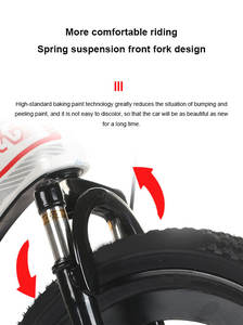 Bicicleta de Montaña de acero para niños, cicla de 20 pulgadas de carbono, color negro y rojo, venta al por mayor, barata, Oem - Product Image 6