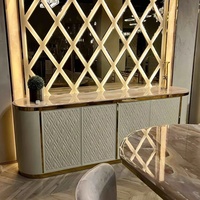 Buffet en cuir en bois massif tiroirs de style italien meubles buffet en bois tiroir rangement