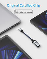 Adaptateur de convertisseur de convertisseur femelle portable de type C Usb C mâle à 8 broches