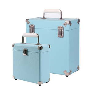 Factory Custom PU Leather 12 Inch <b>Vinyl</b> Record Storage Box Foam Insert Carrying Case - Product Image 2