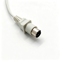 Câble adaptateur PVC RTS 2*22AWG DIN mâle vers prise jack 6,35 mm femelle pour câblage de détecteur et d'appareil de mesure