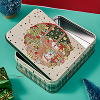 Boîte en métal personnalisée de grande taille, rectangulaire, carrée, alimentaire, pour biscuits sucrés, boîte en métal pour gâteaux personnalisée, boîte d'emballage en métal blanche