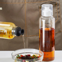 Distributeur d'huile d'olive de cuisine verseur de bouteille en bolosilicate distributeur de bouteille en verre pour le stockage et le conteneur de nourriture d'épices et de sirop