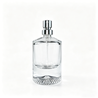 Botol Parfum Kaca Silinder Mewah FENGHUA dengan Pompa Semprot, Permukaan Berhias Hot Stamping & Gold Stamping
