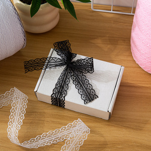 400Yards Lace Trim DIY <b>Bow</b> Hair Accessories Lolita Wedding Cake Gift Box Decorative Ribbon Wholesale - Product Image 5