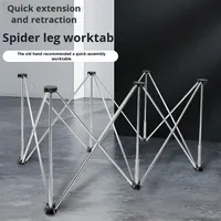 Plateforme de travail multifonctionnelle télescopique pliable à pieds d'araignée, support de pied, support pour 4/6/8/9/10/12/15 pieds