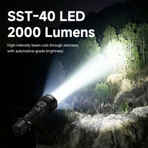 <span class=keywords><strong>Lampe</strong></span> torche Aurora High <span class=keywords><strong>2000</strong></span> <span class=keywords><strong>lumens</strong></span>, <span class=keywords><strong>lampe</strong></span> torche tactique LED en aluminium durable pour les tâches extérieures et les situations d'urgence - Product Image 2