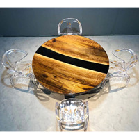 Ensemble de table en bois massif et résine époxy de luxe, de haute qualité, pour la maison, le bar, le bureau, la salle de réunion, l'hôtel, style européen, salle à manger, salle de conférence