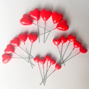 Boules décoratives de gâteau en mousse LOVE 20 pcs par sac Décoration de la Saint-Valentin or argent rose <span class=keywords><strong>bleu</strong></span> rouge gâteau d'<span class=keywords><strong>anniversaire</strong></span> plug-in - Product Image 2