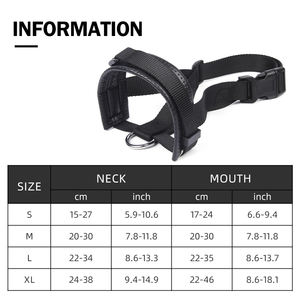 كمامة جديدة للكلاب قابلة للتعديل، مصنوعة من الفوم الناعم السميك، توفر راحة قصوى، تمنع العض والنباح وتناول الطعام، للتحكم في نباح الحيوانات الأليفة - Product Image 6