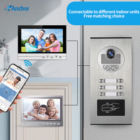 Sonnette de porte intelligente sans fil avec caméra étanche pour appartement, système d'interphone sans fil