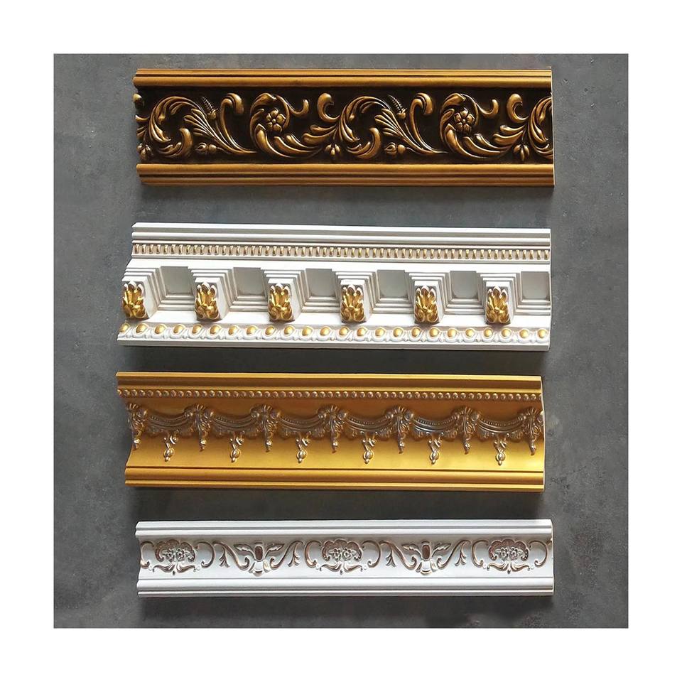 Auuan Pre-primed White Modern European Carved Panel Molding Light ...