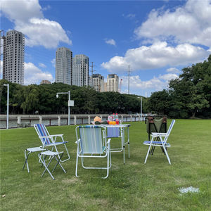 Silla de Playa Plegable Portátil de Apertura Rápida, Sillas de Playa Ligeras, Silla Plegable para Acampar al Aire Libre con Rayas - Product Image 2