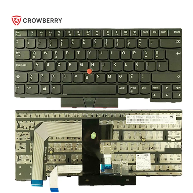 Turkey Hot Selling Laptop Keyboard for Lenovo IBM Thinkpad T470 T480 Laptop Keyboard with Pointing and Frame Black