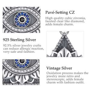 Erryshine-collar de plata de primera ley <span class=keywords><strong>con</strong></span> forma de <span class=keywords><strong>ojo</strong></span> de Diablo, colgante de plata de gyptian 925 - Product Image 2