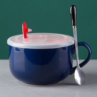 Meilleure vente tasse à café créative logo tasses en céramique avec couvercle et cuillère tasse à café personnalisée pas cher cadeau tasses fabricants en gros