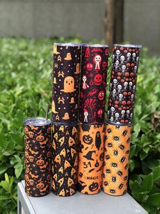 Vasos de Acero Inoxidable 304 de 20oz con Diseño de Calabaza Fantasma Rosa de Halloween, Antiderrames, para Regalos de Fiesta de Truco o Trato - Product Image 3
