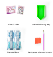 Peintures Diamantées 5D Complètes DIY pour Enfants, Faits Main, avec Boîte de Couleurs, Portrait de Dessin Animé Encadré, Motif Briques et Pierres