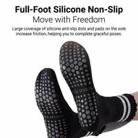 Chaussettes de yoga antidérapantes personnalisées avec logo OEM, en coton à volants, pour Pilates, Barre, Fitness, Trampoline, hôpital, chaussettes de sol, directement de l'usine