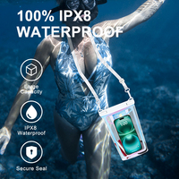 Étui universel pour téléphone portable 2L en PVC écologique, étanche et flottant, avec fente pour carte