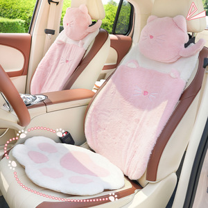 Ensemble de coussins de siège de voiture en forme de patte de chat, extra doux, chaleur hivernale pour femmes - Product Image 2