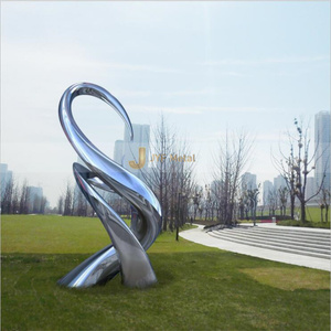 Sculpture extérieure en acier inoxydable Art déco, étanche, pour jardin, parc et paysage urbain - Product Image 3
