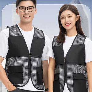 Customized Volunteer Vest <b>Fishnet</b> Multi Pocket Polyester Fiber Daily Use Men Outdoor Sports - Product Image 1